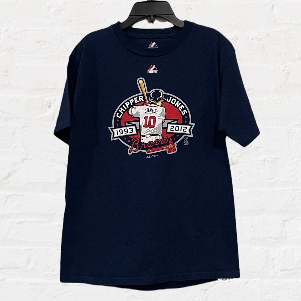Majestic Chipper‎ Jones T-Shirt Youth Sz Large